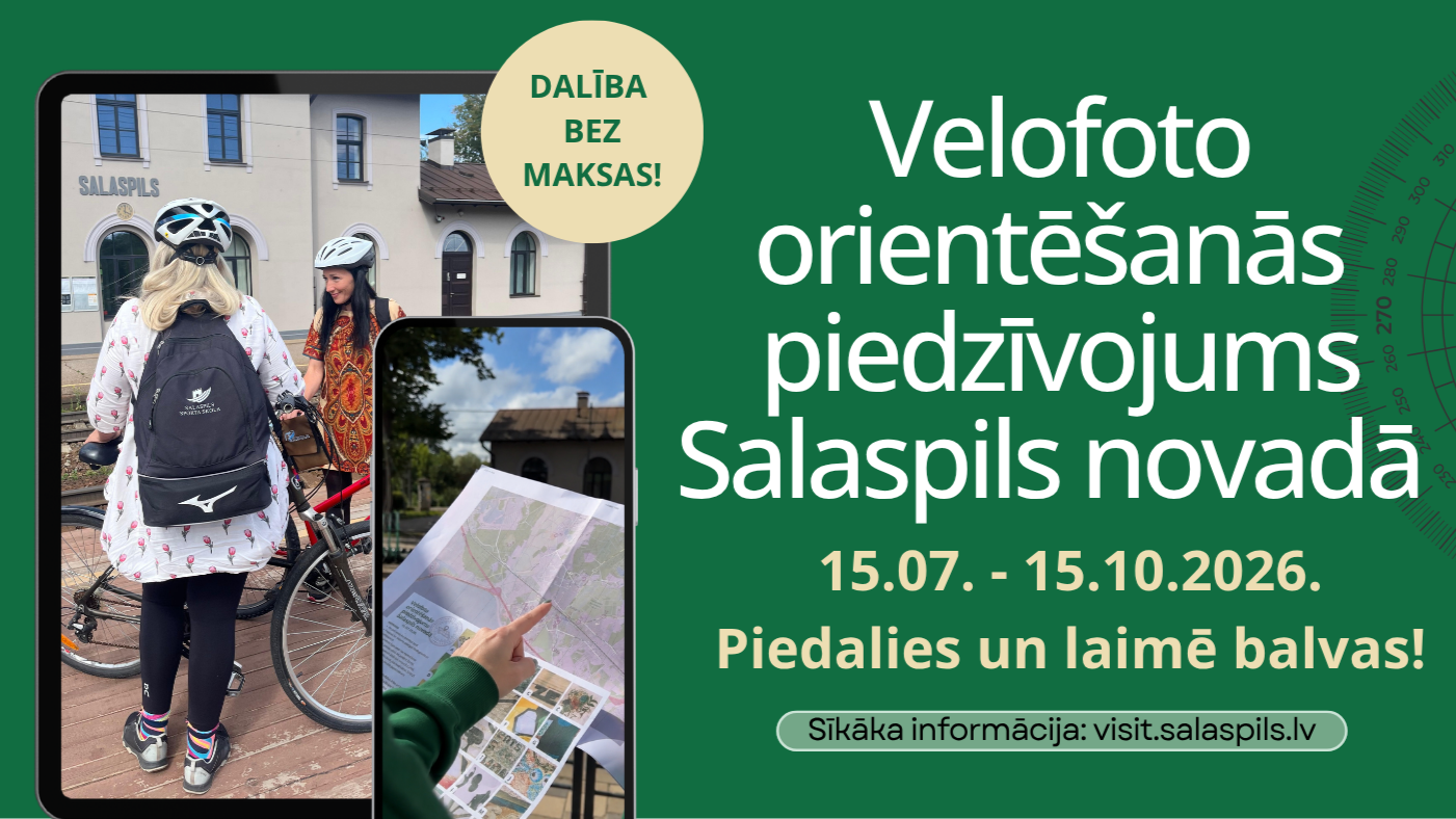 Dodies veloorientēšanās piedzīvojumā un atklāj mākslu Salaspilī!